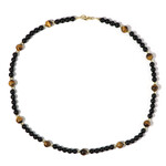 Edelstein-Silberhalskette