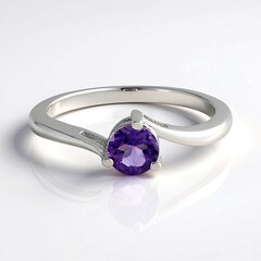 Anello in argento con Ametista Siberiana