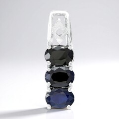 Ciondolo in argento con Zaffiro Blu