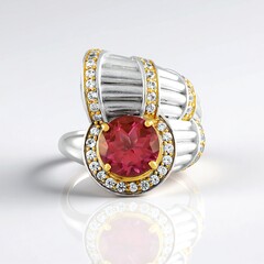 Anello in argento con Topazio Rosa