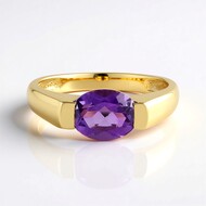 Bague en argent et Améthyste du Maroc
