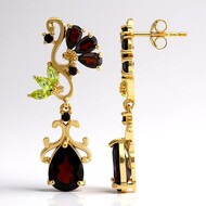 Orecchini in argento con Granato