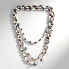 Collana in argento con Perla Keshi d’Acqua Dolce Bianca (TPC)