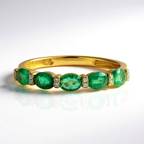 Anello in oro con Smeraldo Zambia AAA (CIRARI)