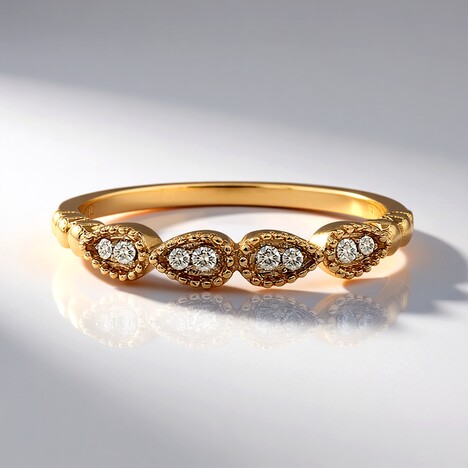 Anello in oro con Diamante Rose de France SI1 di Argyle (Annette)