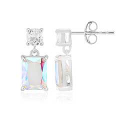 Mondlicht-Quarz-Silberohrringe