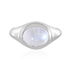 Anello in argento con Pietra di Luna Arcobaleno