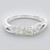 Anello placcato in platino con Tormalina Cuprian
