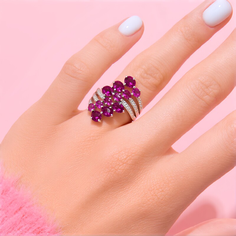 Anello in argento con Rodolite