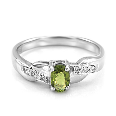 Bague en argent et Tourmaline cuprifère