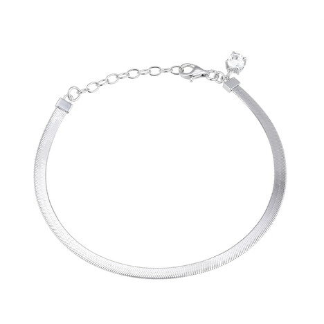 Weißer Topas-Silberarmband