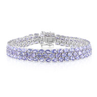 Tansanit-Silberarmband