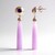 Boucles d'oreilles en argent et Calcédoine lavande (KM by Juwelo)
