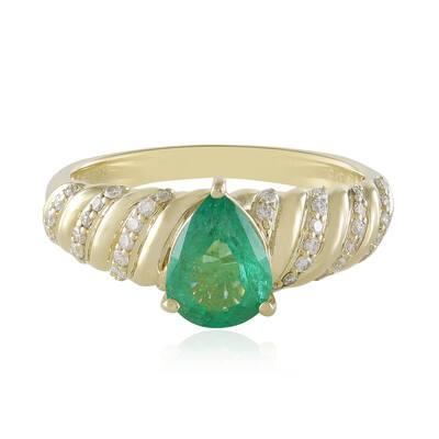 9K AAA Zambian Emerald Gold Ring (de Melo)