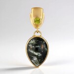 Ciondolo in argento con Serafinite (Bali Barong)