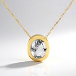 Collana in argento con Topazio Bianco (MONOSONO COLLECTION)