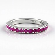 Bague en argent et Rubis
