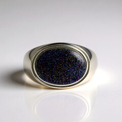 Anello in argento con Agata Glitter Porpora