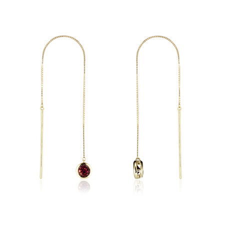 9K Rhodolite Gold Earrings (CUSTODANA)