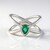 Anello in argento con Onice Verde