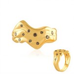 Bague en argent et Diamant champagne I2 (de Melo Essence)