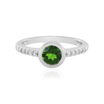 Anello in argento con Diopside Russo