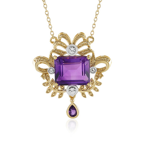 Sambia-Amethyst-Silbercollier