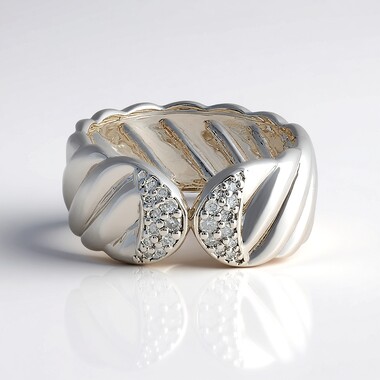 I2 (H) Diamant-Silberring (de Melo Essence)