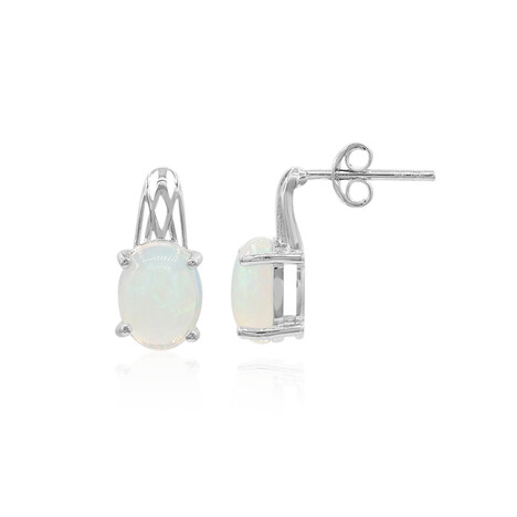 Zilveren oorbellen met Welo-opalen