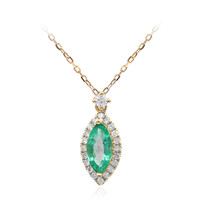 Collana in oro con Smeraldo Zambia AAA