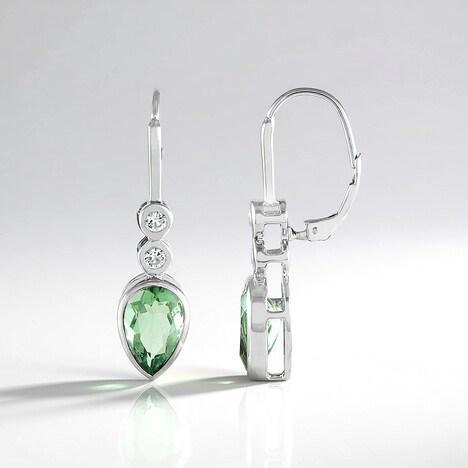 Orecchini in argento con Fluorite Verde