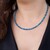 Collana in argento con Apatite Blu Neon