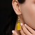 Pendientes en plata con Calcedonia amarilla (KM by Juwelo)