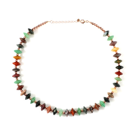 Edelstein-Silberhalskette (Riya)