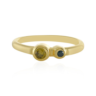 Bague en argent et Diamant jaune I3