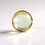 Zilveren ring met een groene amethist (Ornaments by de Melo)