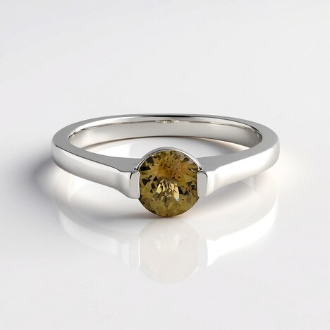 Anello in argento con Tanzanite Gialla (non riscaldata)