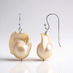 Orecchini in argento con Perla d'Acqua Dolce Pesca (TPC)