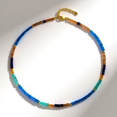 Collier en argent et Saphir bleu de Madagascar (Riya)