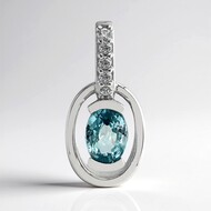 Pendentif en argent et Zircon de Ratanakiri (Pallanova)