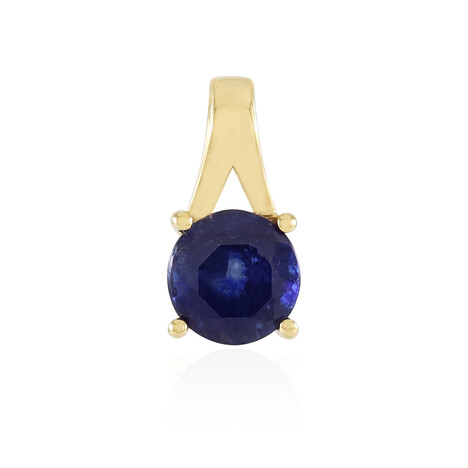 Zilveren hanger met een Madagaskar Blauwe Saffier