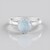 Bague en argent et Aigue-marine du Brésil