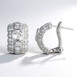 Orecchini in argento con Topazio Bianco (Adela Silber)