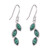 Boucles d'oreilles en argent et Malachite