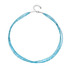 Collana in argento con Apatite Blu Neon