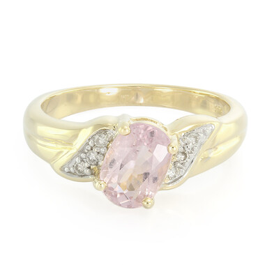 Anillo en oro con Turmalina cuprífera rosa