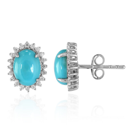 Orecchini in argento con Turchese Kingman Mohave Blu