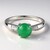 Bague en argent et Chrysoprase impériale