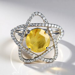 Anello in argento con Quarzo Rutilato