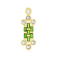 Pendentif en argent et Diopside de Russie (Adela Silber)